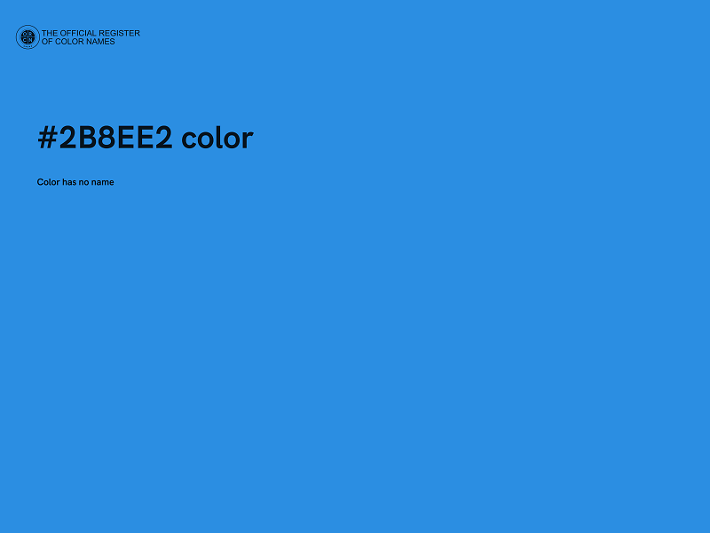 #2B8EE2 color image