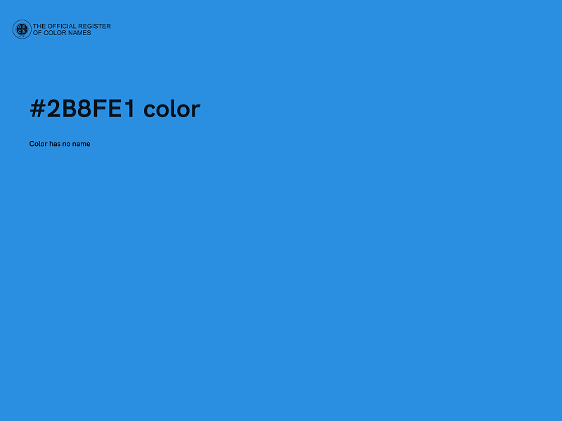 #2B8FE1 color image