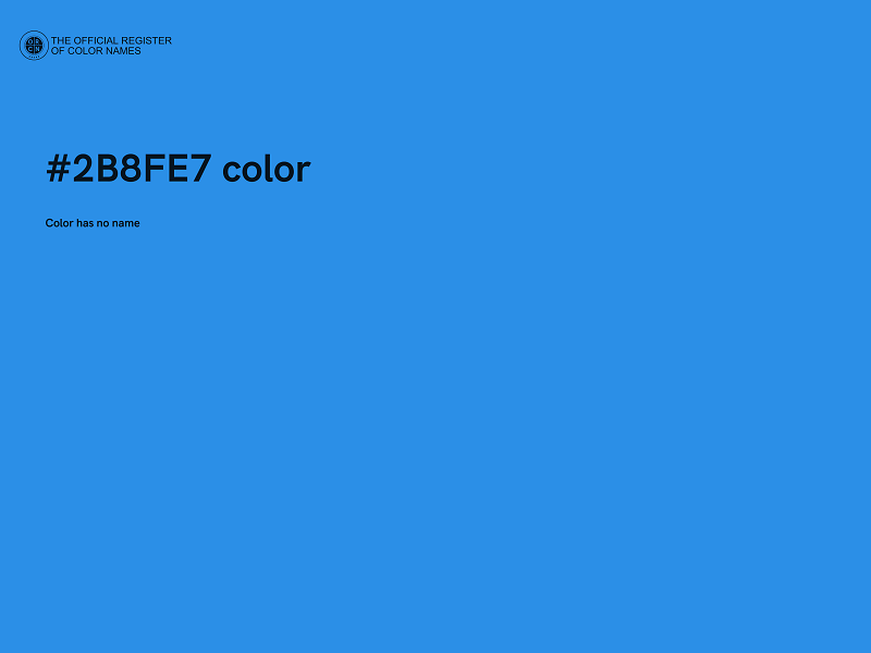 #2B8FE7 color image