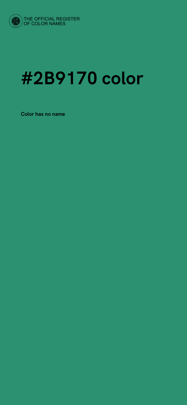 #2B9170 color image