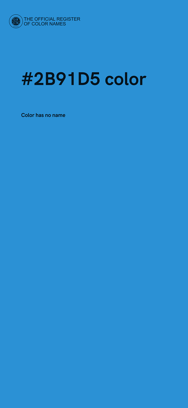 #2B91D5 color image