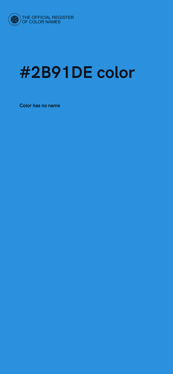 #2B91DE color image