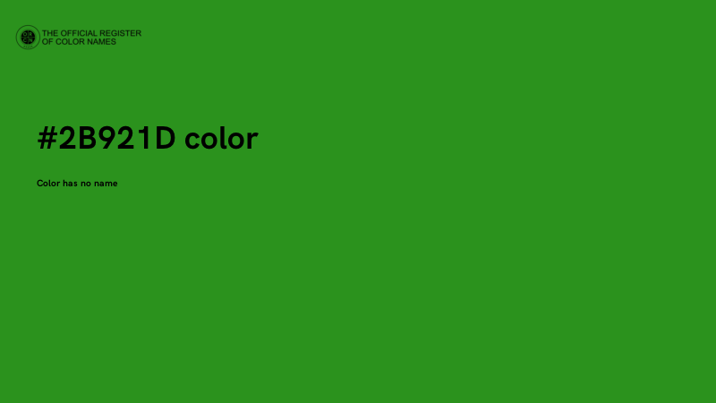 #2B921D color image