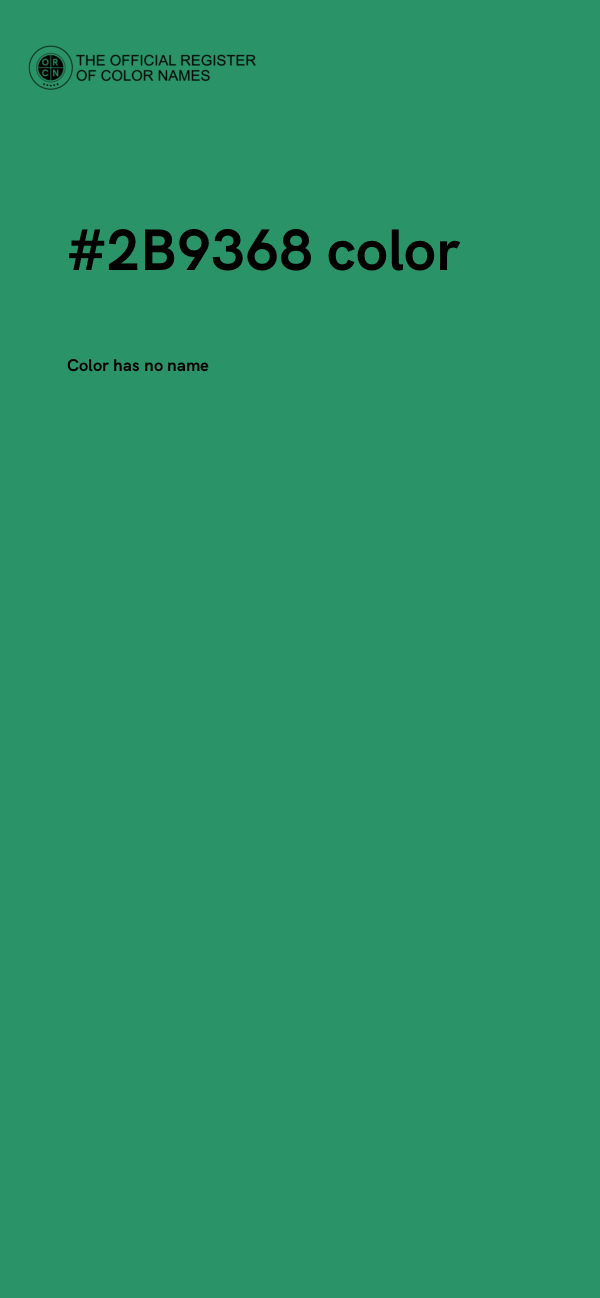 #2B9368 color image