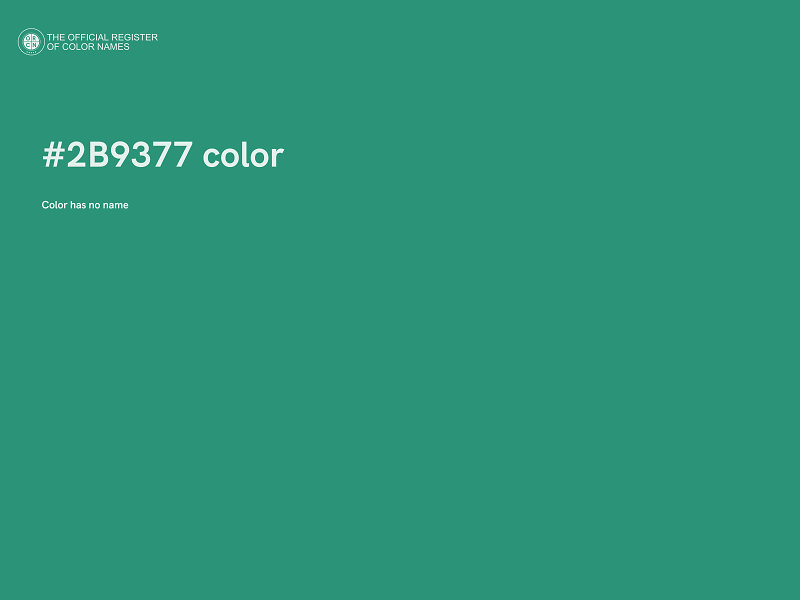 #2B9377 color image