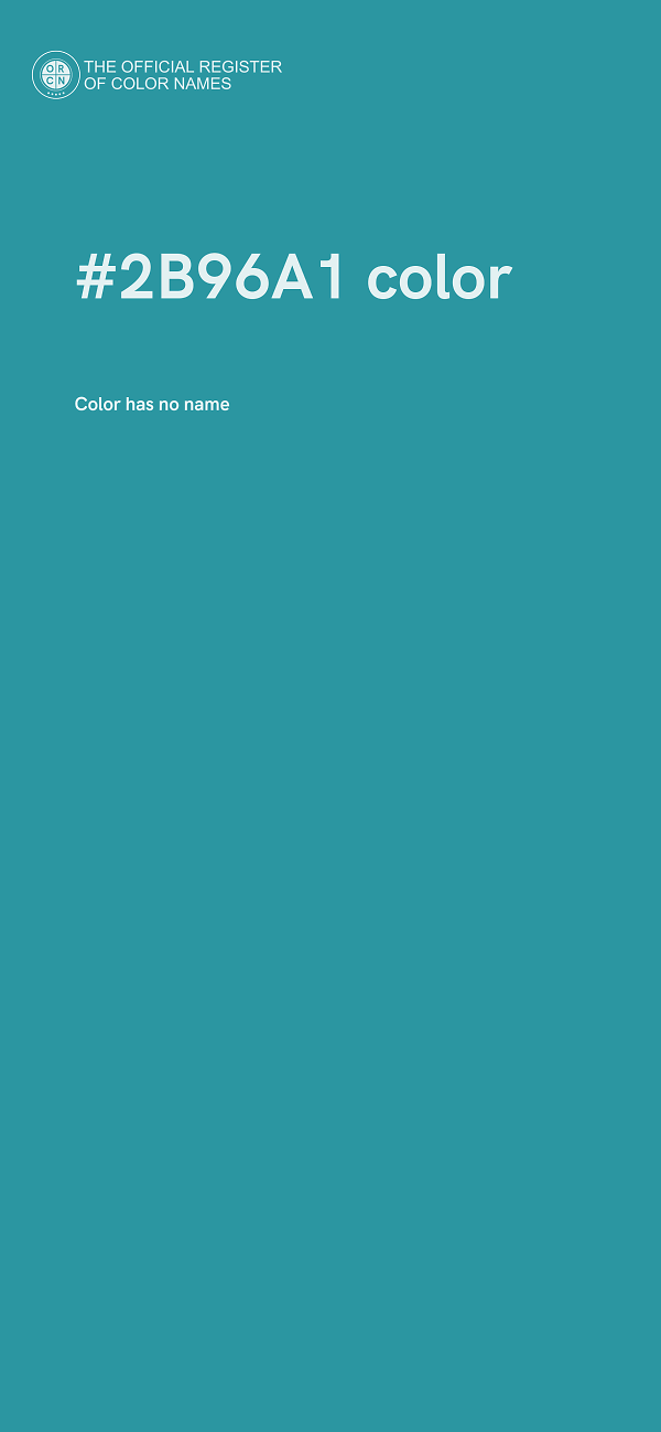 #2B96A1 color image