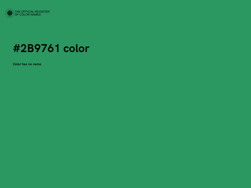#2B9761 color image