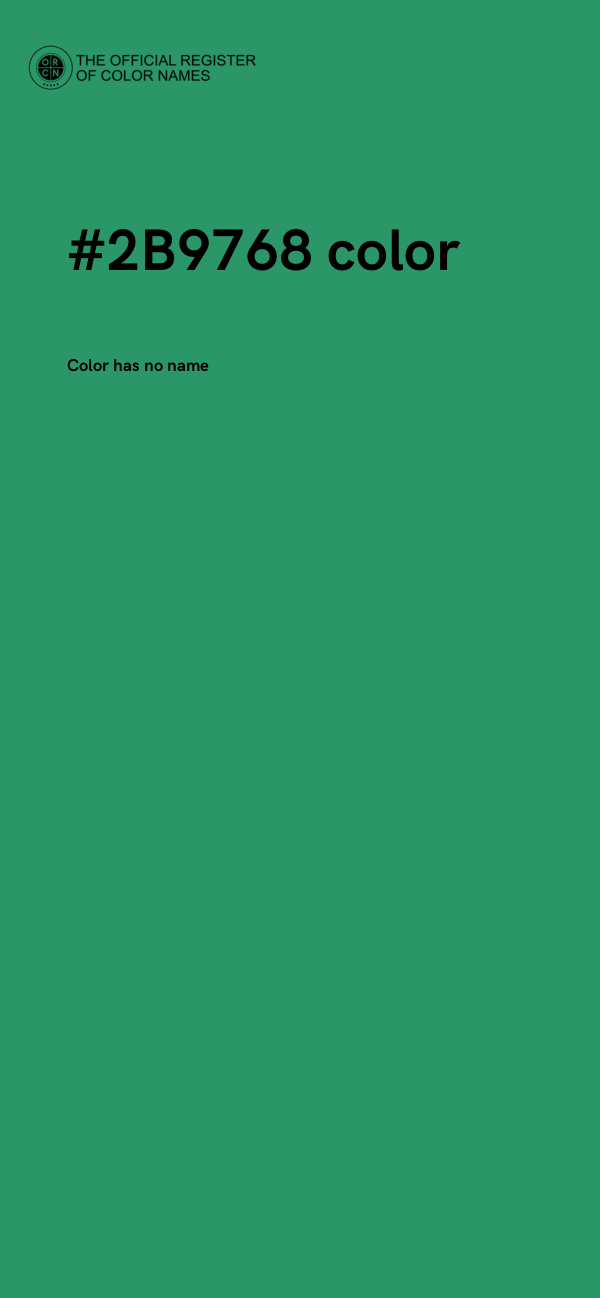 #2B9768 color image