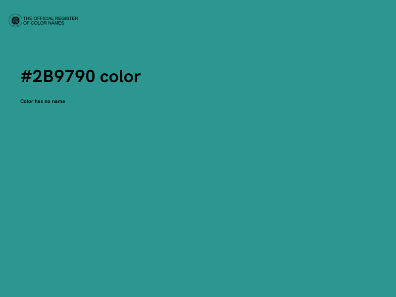 #2B9790 color image