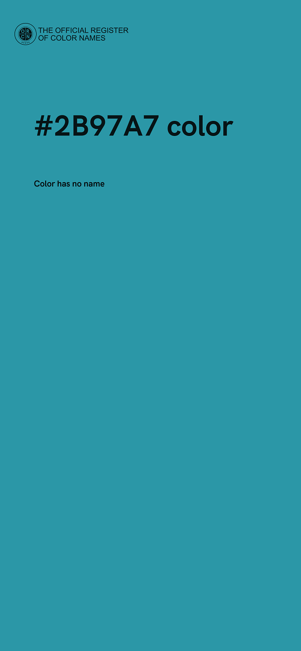 #2B97A7 color image