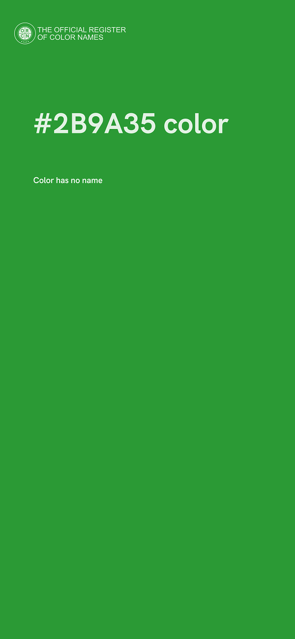 #2B9A35 color image