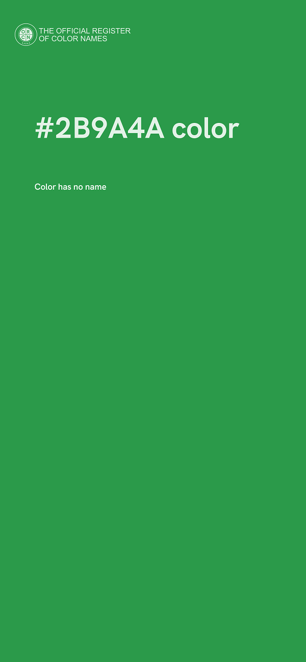 #2B9A4A color image