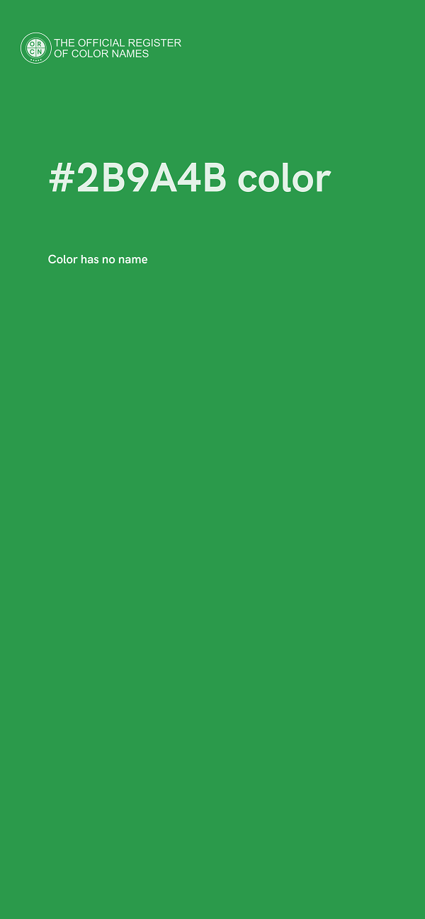 #2B9A4B color image