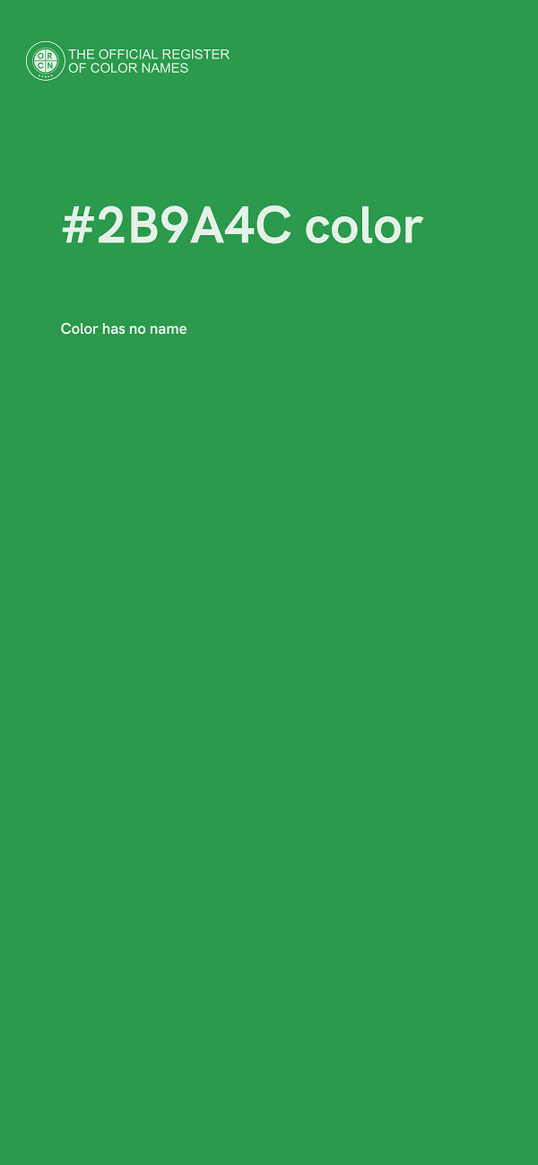 #2B9A4C color image