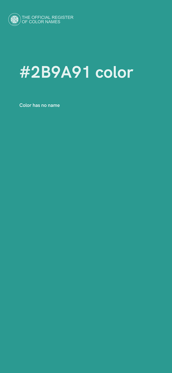 #2B9A91 color image