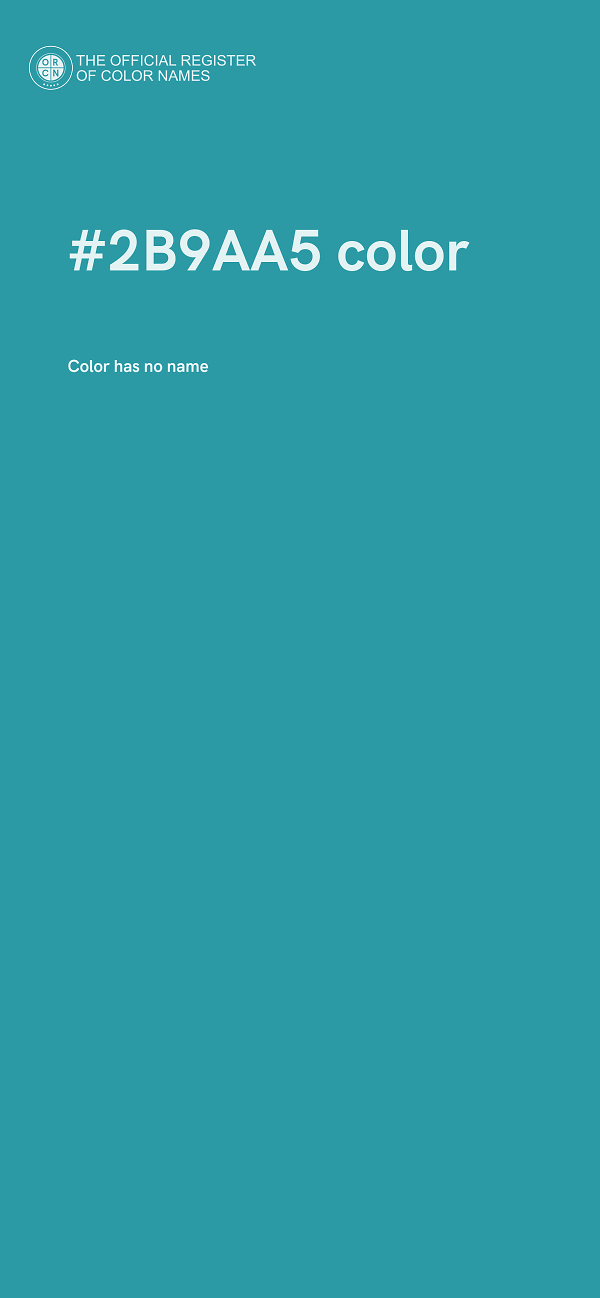 #2B9AA5 color image