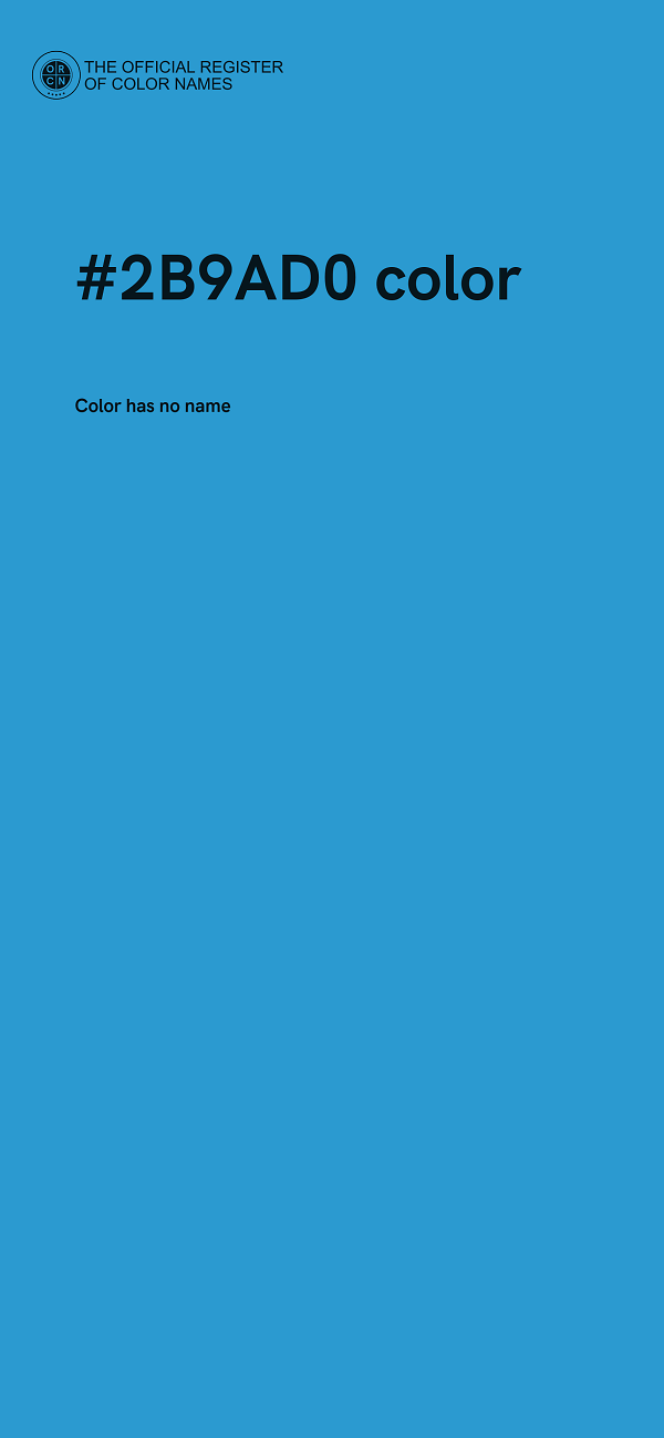 #2B9AD0 color image