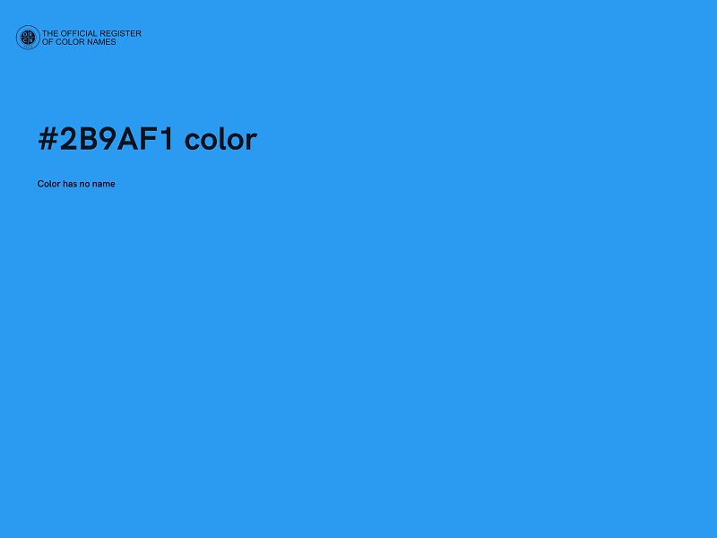 #2B9AF1 color image