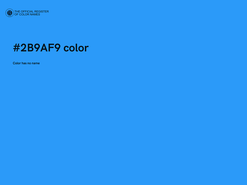 #2B9AF9 color image