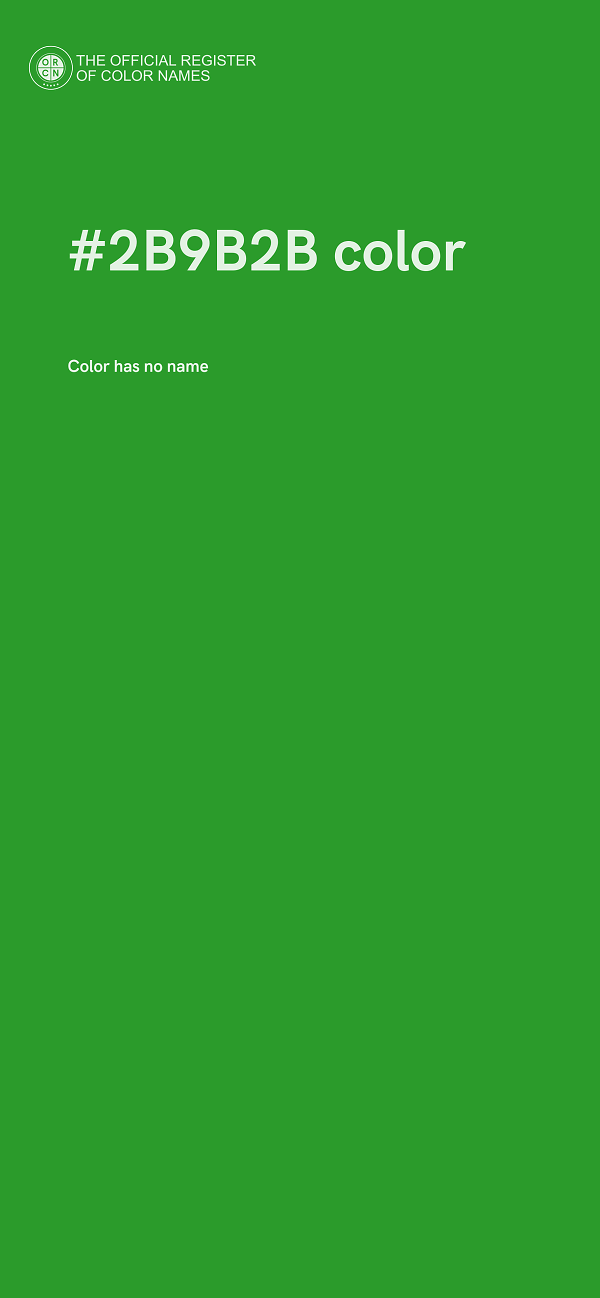 #2B9B2B color image