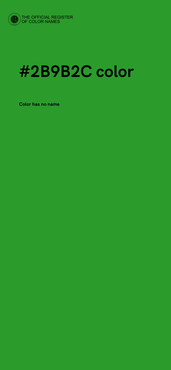 #2B9B2C color image