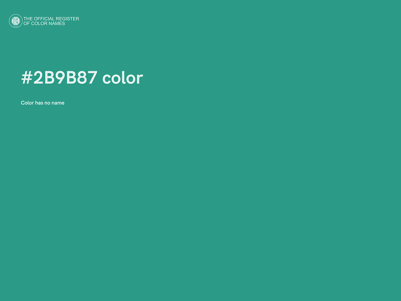 #2B9B87 color image