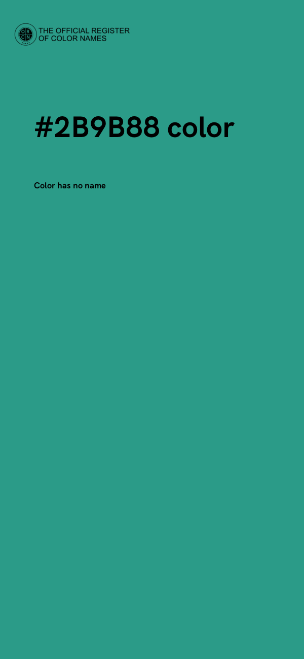 #2B9B88 color image