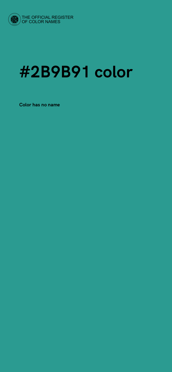 #2B9B91 color image