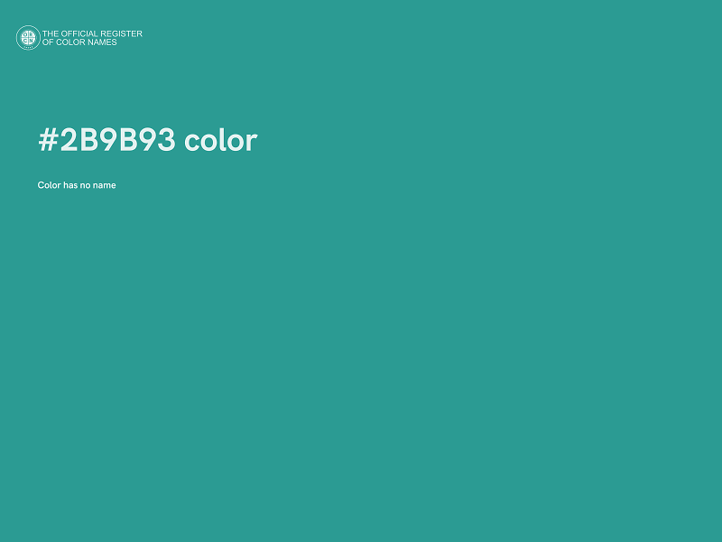 #2B9B93 color image