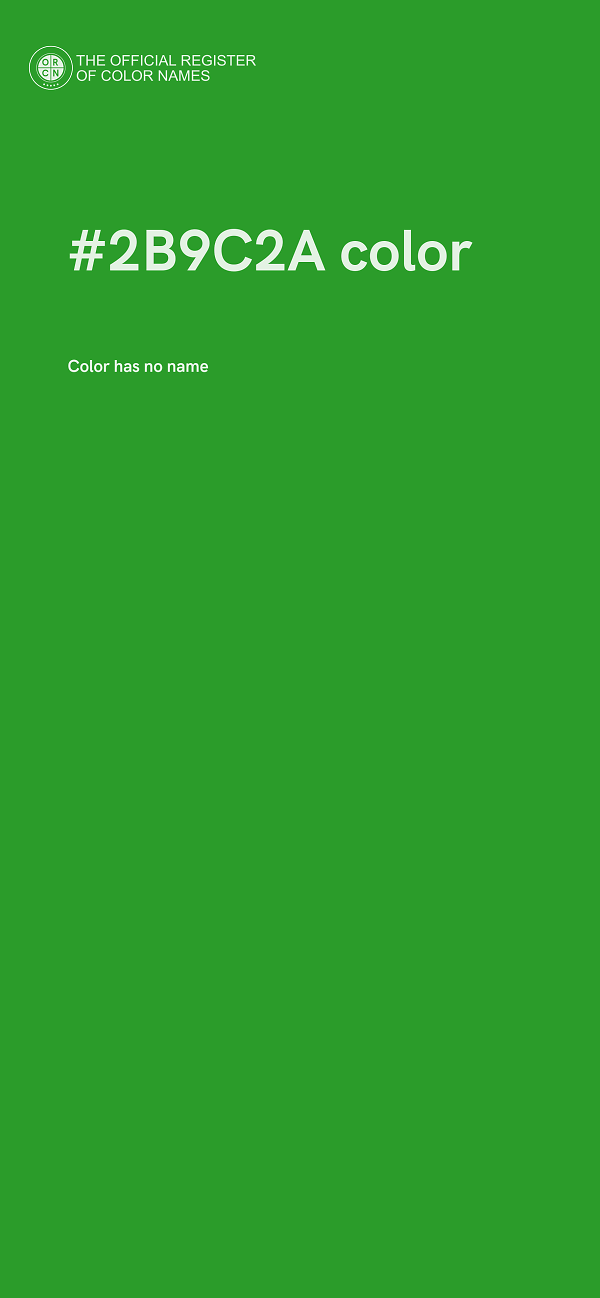 #2B9C2A color image