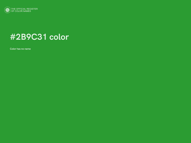 #2B9C31 color image