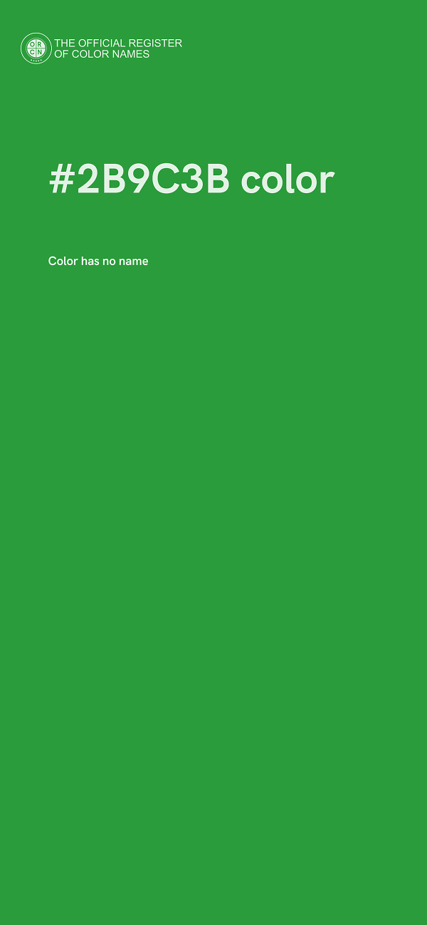 #2B9C3B color image