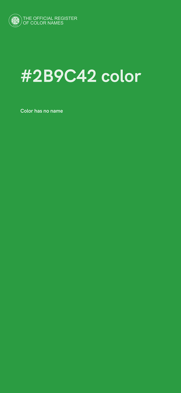 #2B9C42 color image