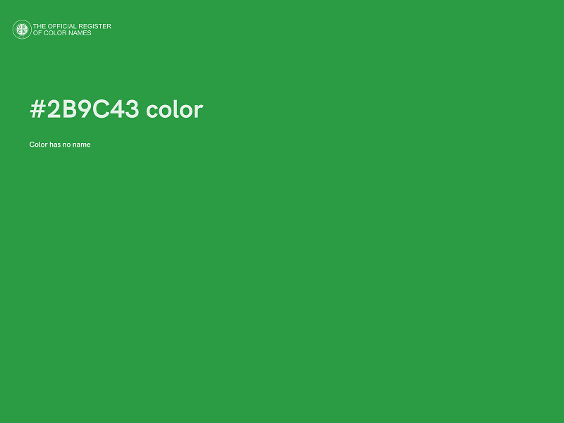 #2B9C43 color image
