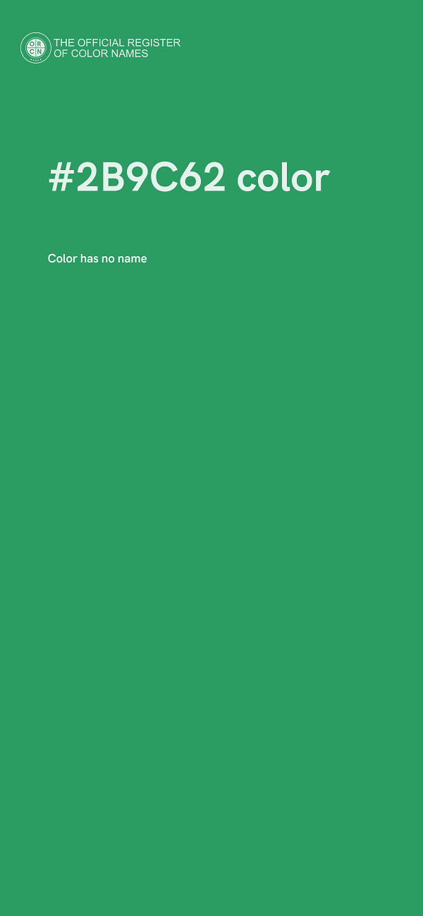 #2B9C62 color image
