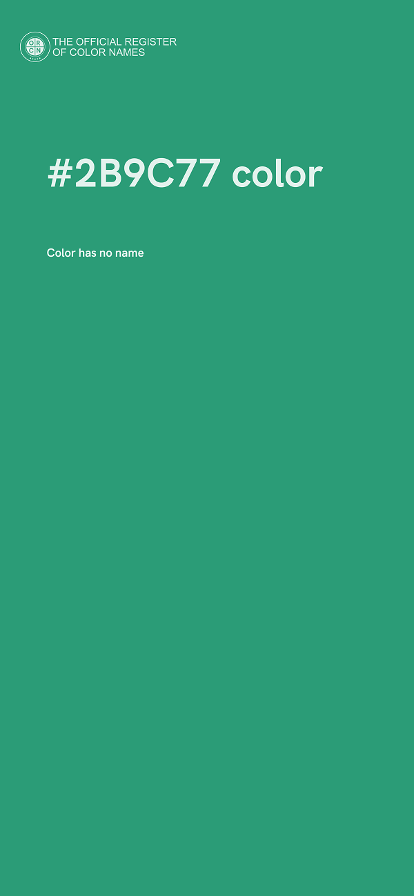 #2B9C77 color image