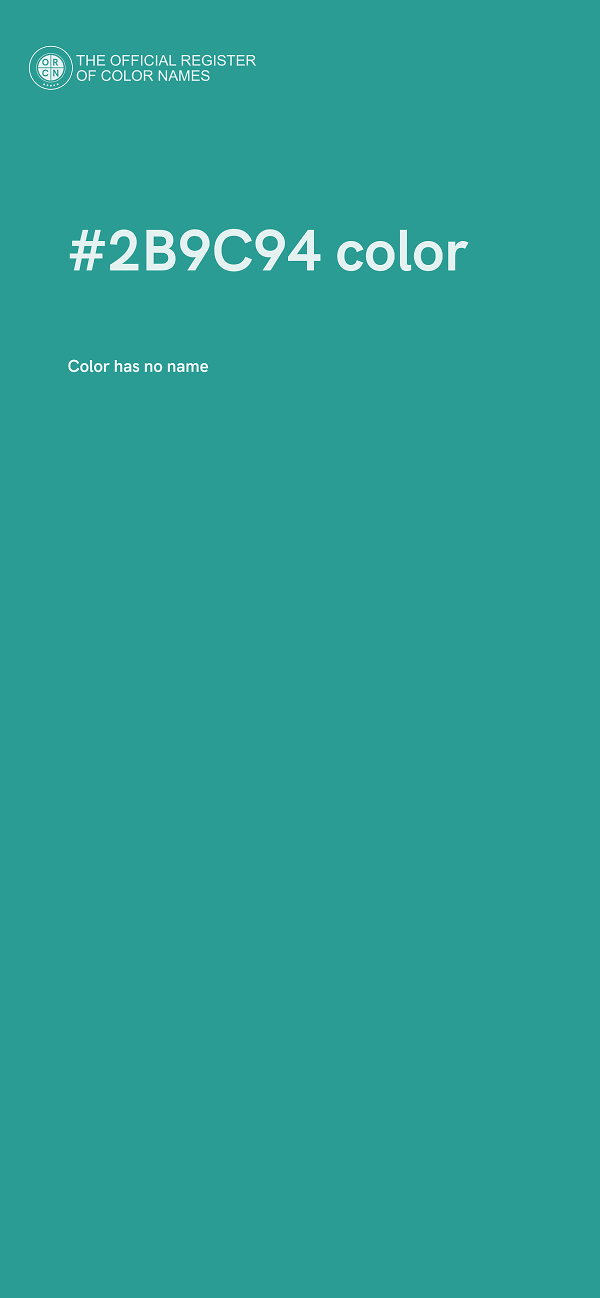 #2B9C94 color image