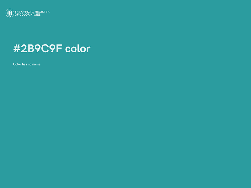 #2B9C9F color image