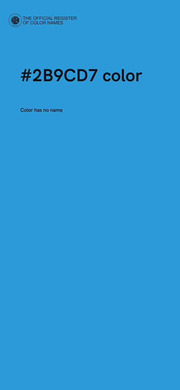 #2B9CD7 color image