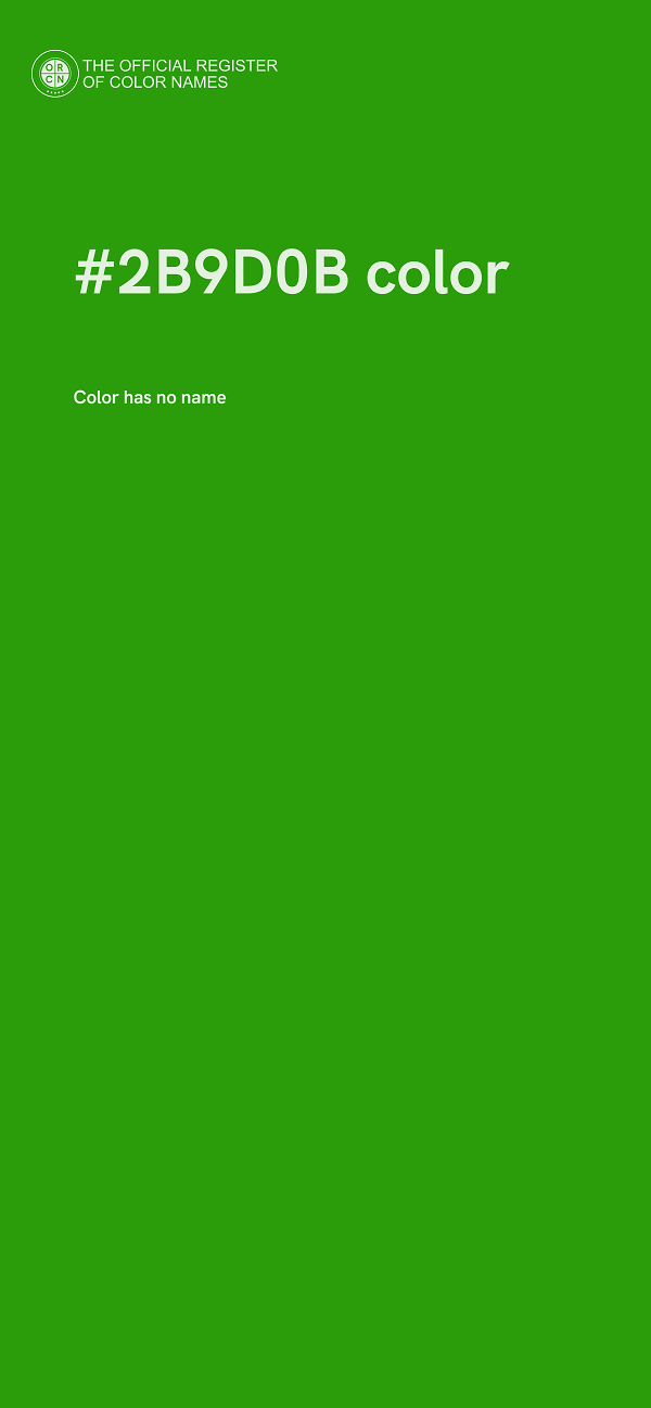 #2B9D0B color image
