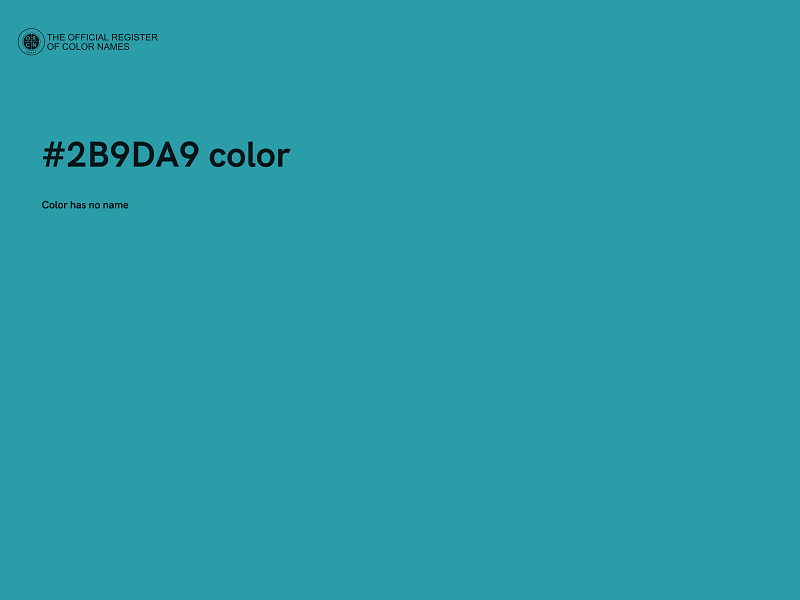#2B9DA9 color image
