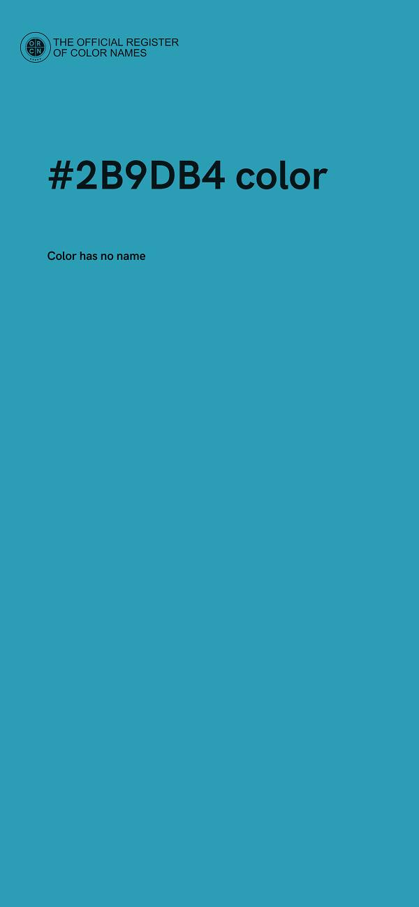 #2B9DB4 color image