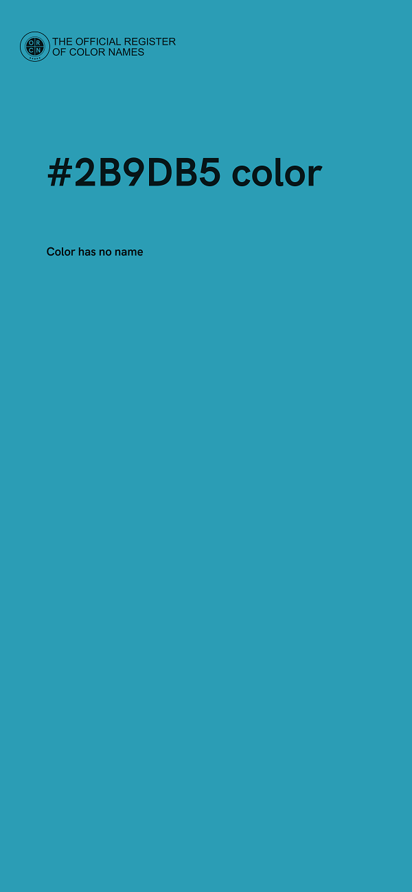 #2B9DB5 color image