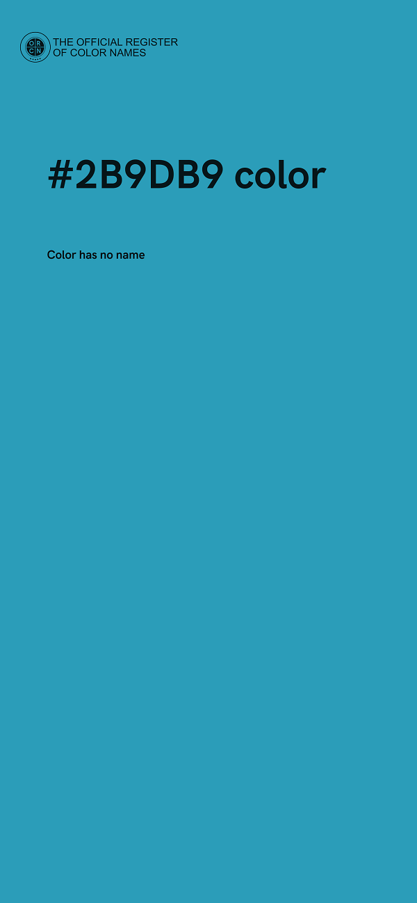 #2B9DB9 color image