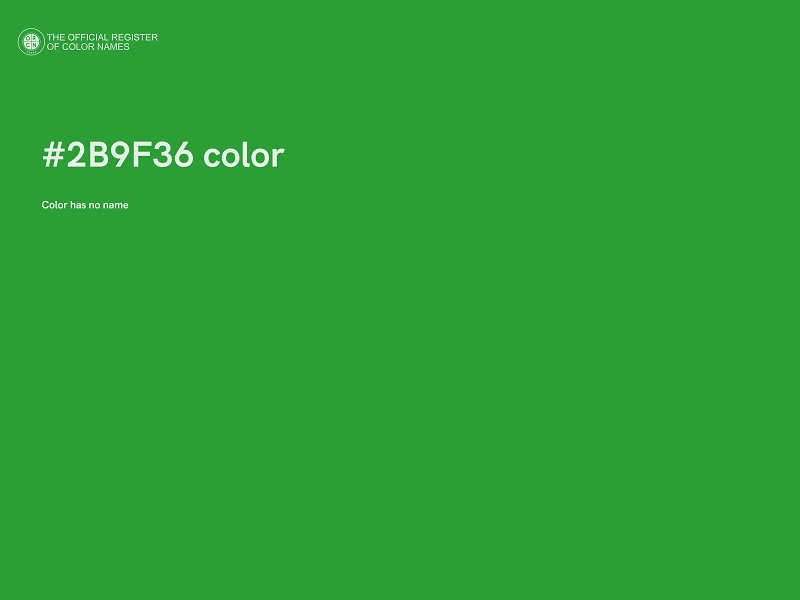 #2B9F36 color image
