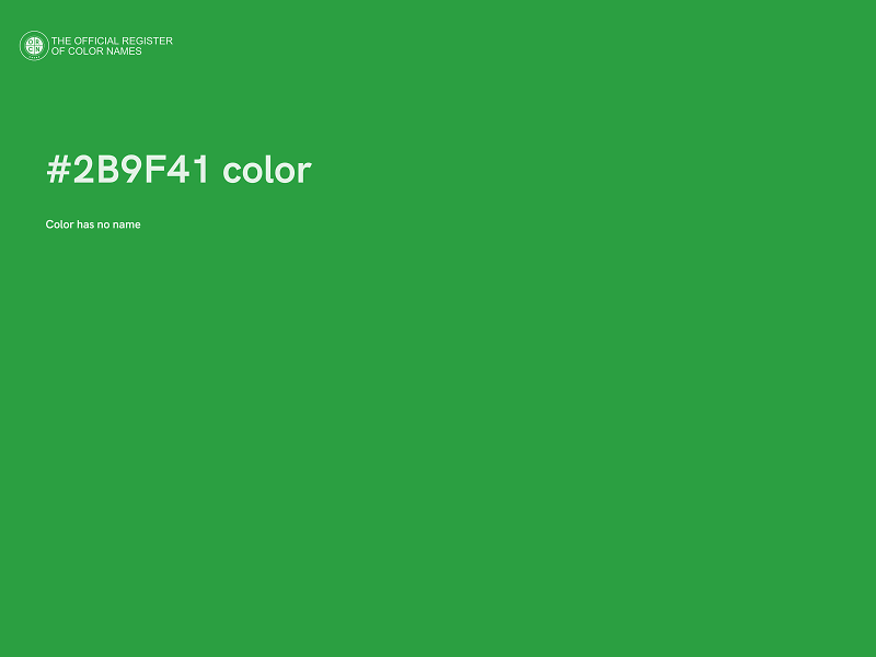 #2B9F41 color image