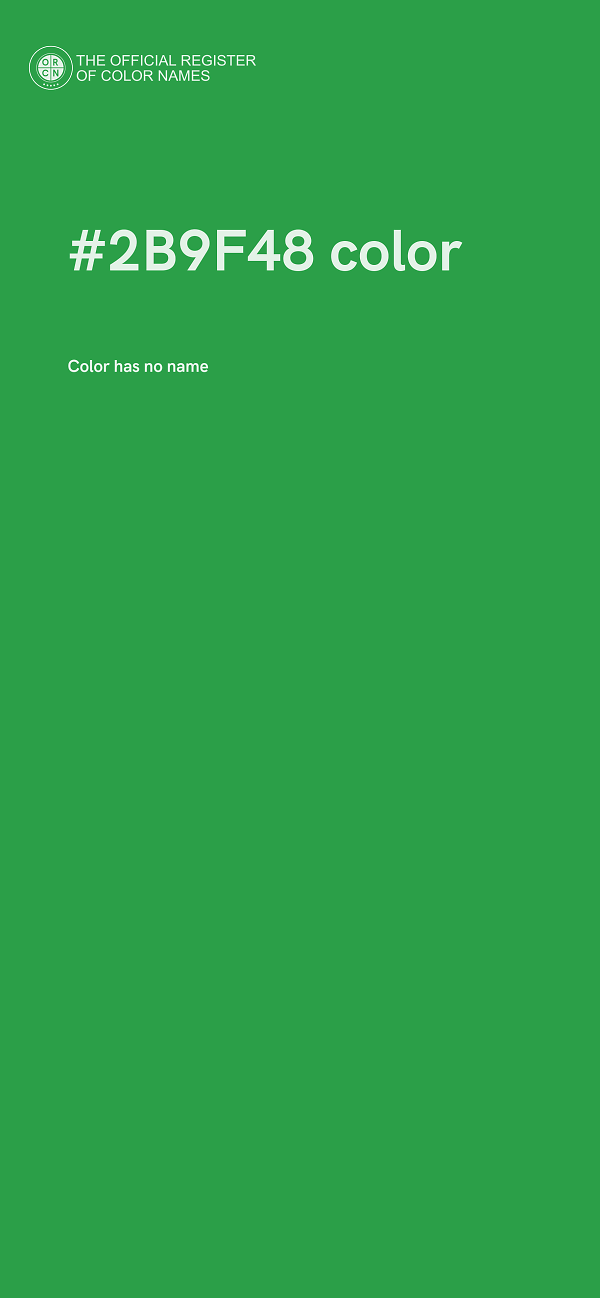 #2B9F48 color image