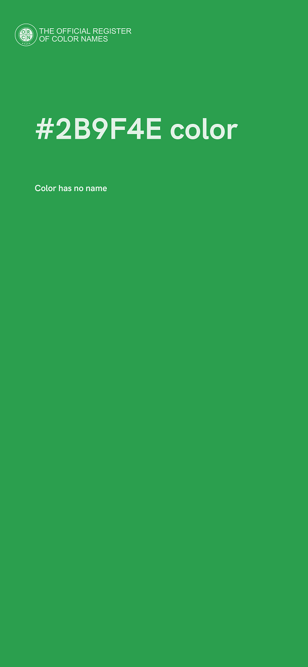 #2B9F4E color image
