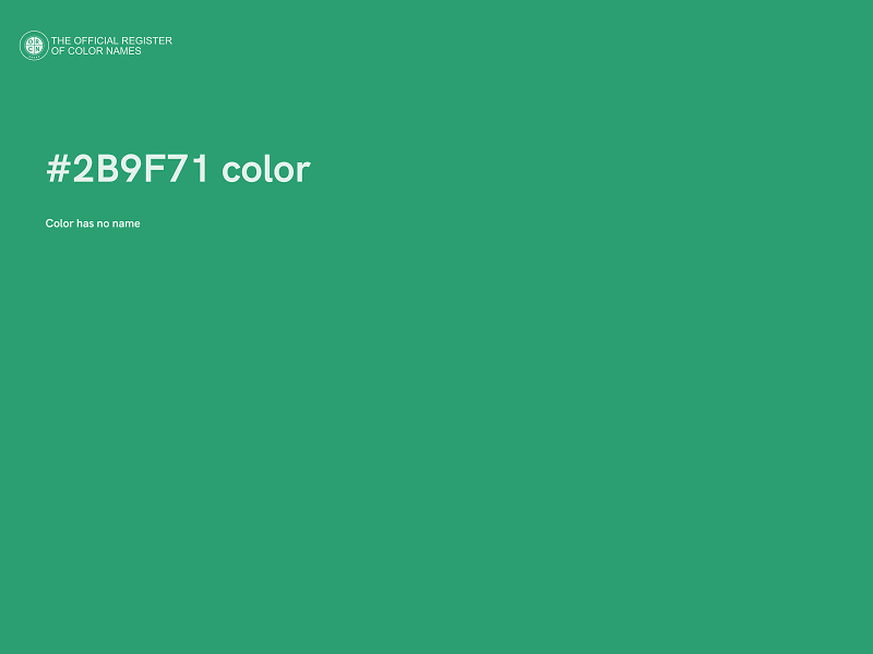 #2B9F71 color image