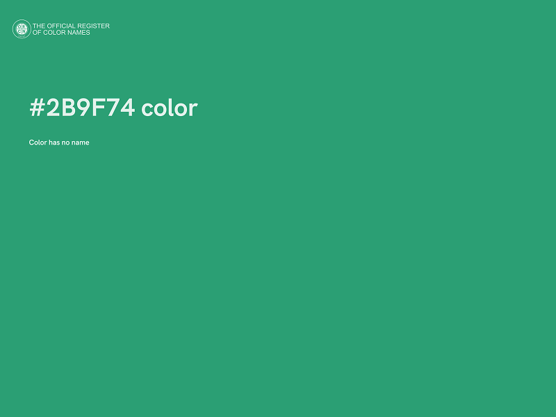 #2B9F74 color image